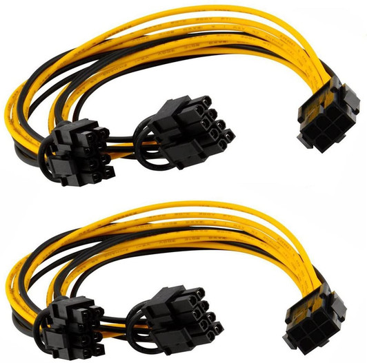 6 Pin to 2 x 8 Pin PCI-E power cable