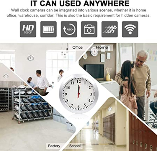 Wall Clock with 1080P hidden Spy Camera