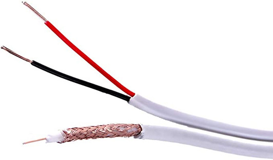 RG59 1000ft Siamese White Cable Coaxial and Power Combo