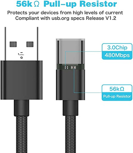 USB C Female to USB Male OTG cable for data transfer