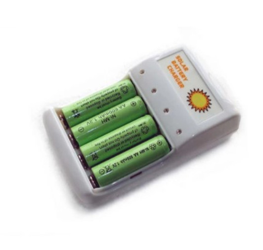 1W Portable solar battery charger for AA,AAA Batteries, Can be charged by Sunshine and DC power