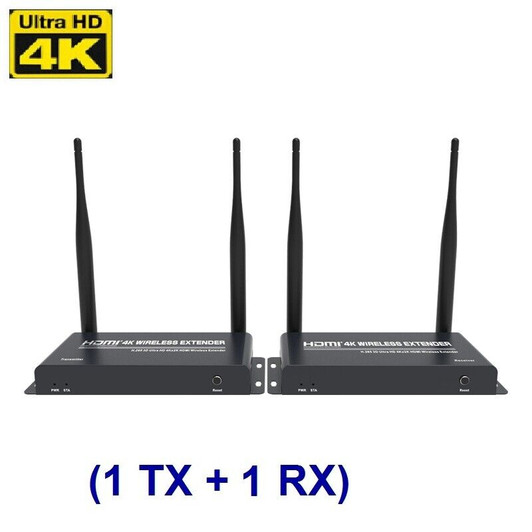 Wireless HDMI Extender Transmitter and Receiver Kit with Dual Antenna