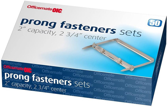 OfficeMate Metal Fasteners 8cm 2" 50 Pack Set