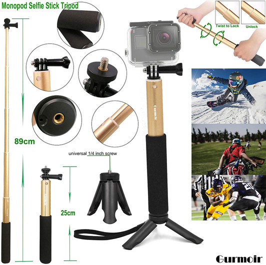 19 in 1 Action Camera Accessories with Waterproof Case for Gopro. Full Essential Outdoor Travel Hiking Action Camera Kit for Gopro