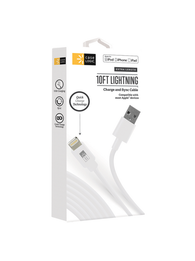 Bytech 10ft Reversible Micro USB, Apple lightning Cable