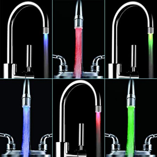 Bytech Color Changing Faucet Light Tap Sink Faucet for Kitchen and Bathroom