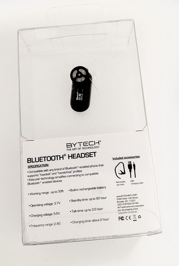 Bytech Mini Bluetooth Headset White Bytech Mini Bluetooth Headset White