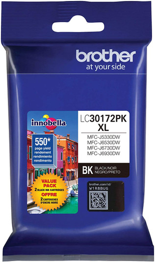 Brother Black Ink Cartridge 2 Count