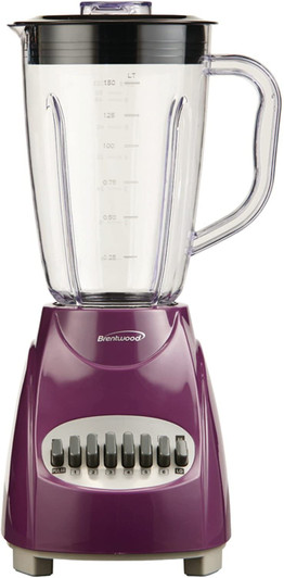 Brentwood 12 Speed Blender with Plastic Jar Purple Color