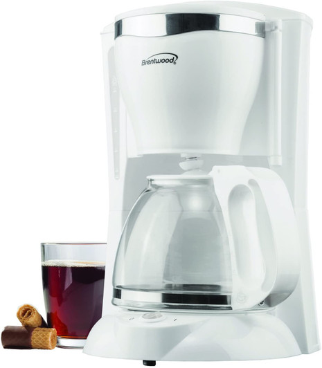 Brentwood 12 Cups Automatic Drip Coffee Maker White Color