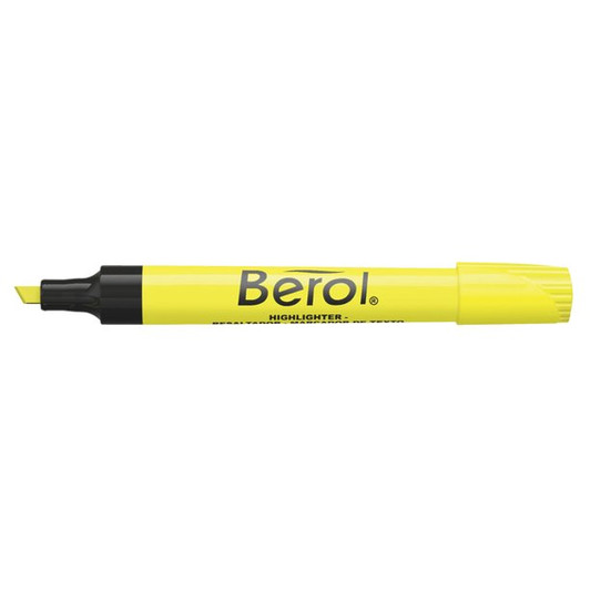 Berol Highlighters Fluorescent Yellow Color 12 Pack