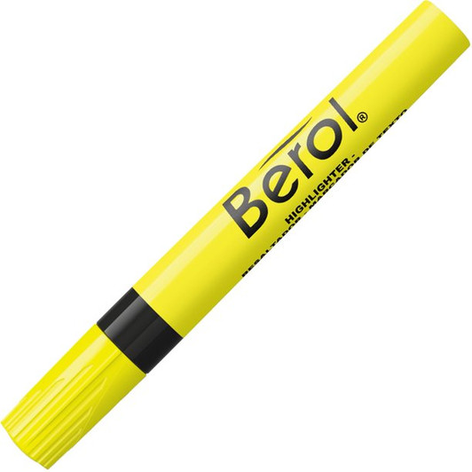 Berol Highlighters Fluorescent Yellow Color 12 Pack