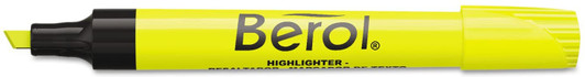 Berol Highlighters Fluorescent Yellow Color 12 Pack