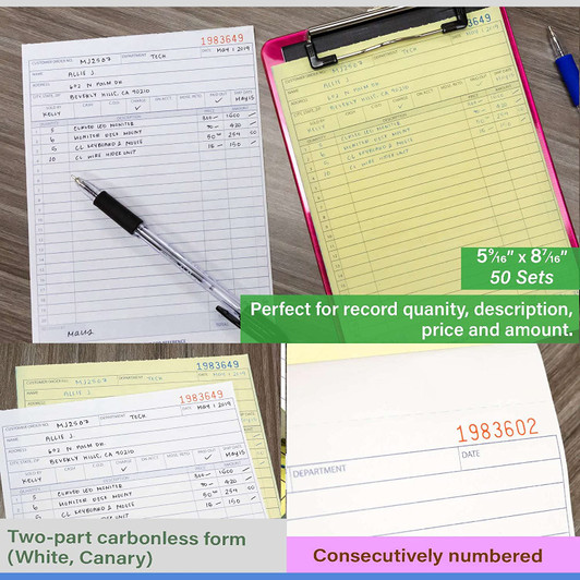 Bazic Sales Order Book Carbonless 50 Sets