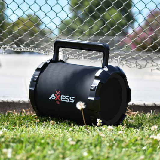 Axess Barrel blaster Blue 6" Subwoofer Bluetooth Speaker with Microphone Axess Barrel blaster Blue 6" Subwoofer Bluetooth Speaker with Microphone
