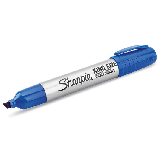 Sharpie King Size Blue Color Chisel Tip 12 Pack