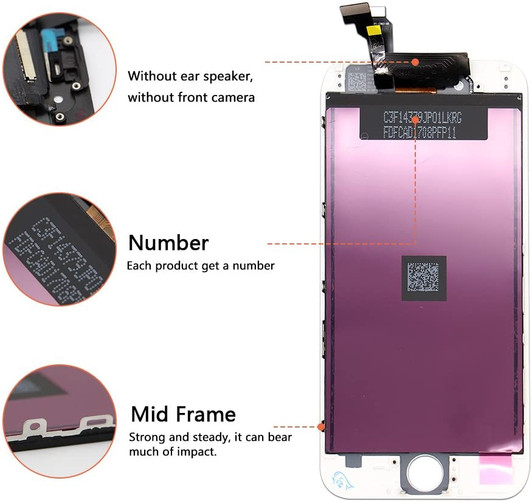 Iphone 6 White LCD Screen Digitizer