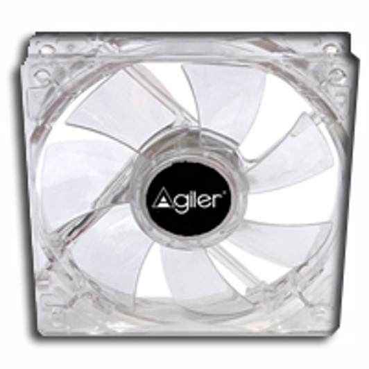 Agiler 120 X 120 X 25MM 12V transparent PC cooling fan with 3 color LED