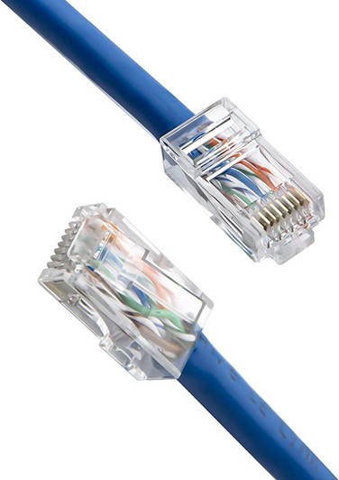 Agiler Cat6 RJ45 transparent Ethernet Connectors 100 Pack