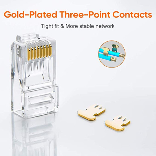 Agiler RJ45 Lan Connectors 100 Pack