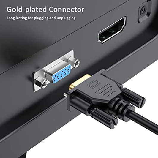 Agiler 6ft VGA Male to VGA Male 15 pin Cable