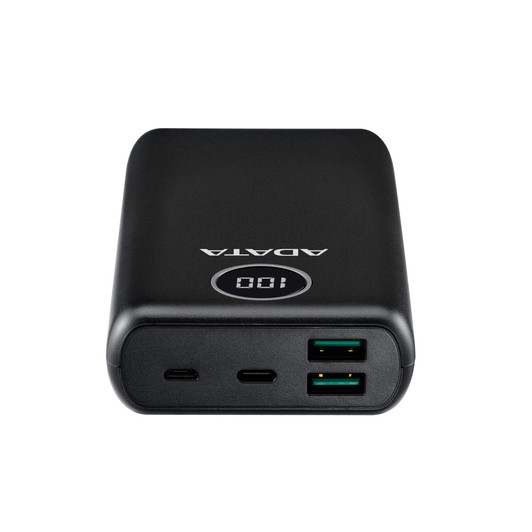 Adata 20000 mAh 2 USB 1 USB-C Port Digital Display Black Power Bank