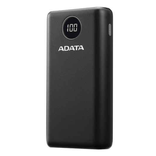 Adata 20000 mAh 2 USB 1 USB-C Port Digital Display Black Power Bank