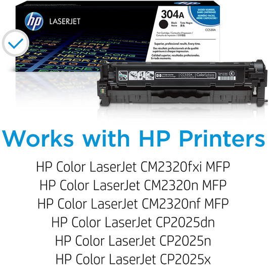 HP 304A Black Ink Toner Cartridge Approximate 3,500 Pages Yield