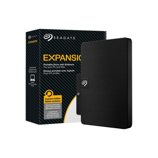 Seagate 1TB External Portable Hard Drive with Rescue Services 2.5" USB 3.0