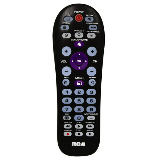 RCA 4 Device Platinum Pro Universal Remote with backlit keys.