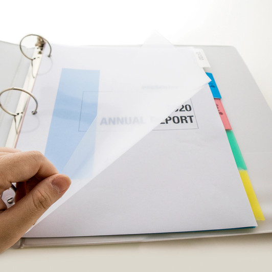 Bazic Ring Binder Dividers with 5 Insertable Color Tabs