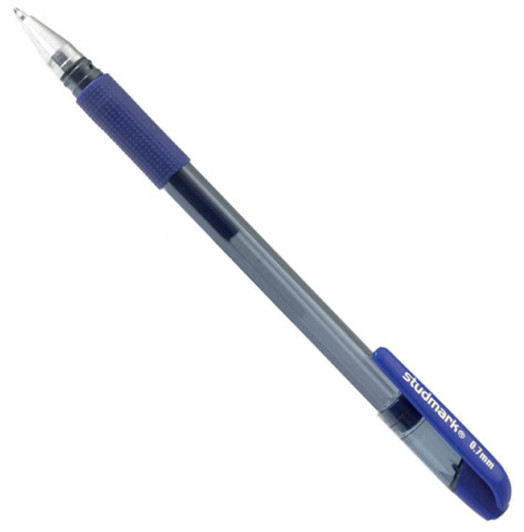Studmark Blue gel pen with blue grip 0.7mm Metel Tip 12 Pcs