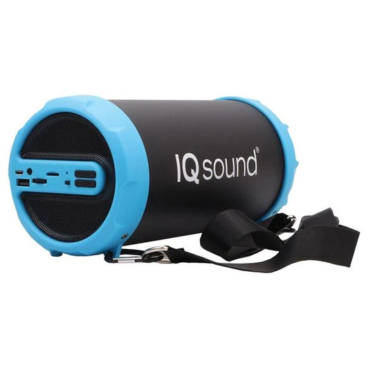 IQ 3" Blue 10W Portable Bluetooth Rechargeable Speaker with FM Radio