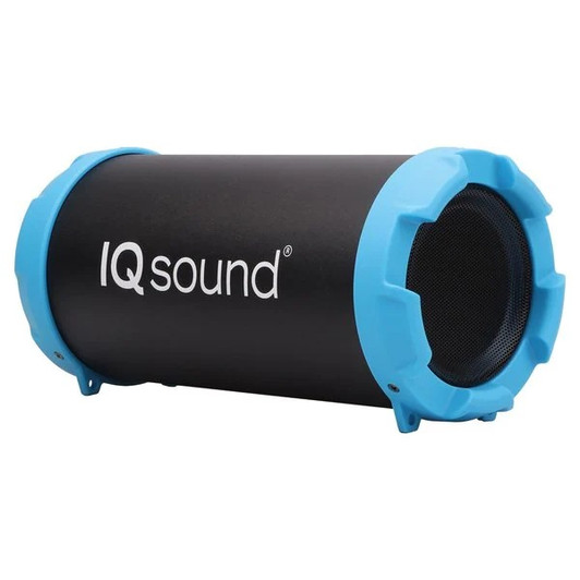 IQ 3" Blue 10W Portable Bluetooth Rechargeable Speaker with FM Radio