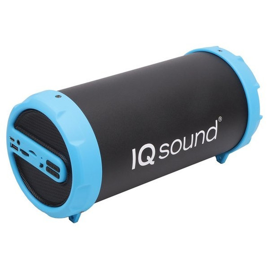 IQ 3" Blue 10W Portable Bluetooth Rechargeable Speaker with FM Radio
