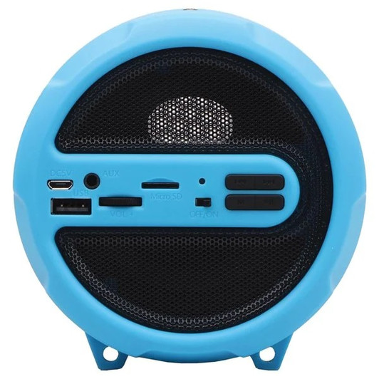IQ 3" Blue 10W Portable Bluetooth Rechargeable Speaker with FM Radio