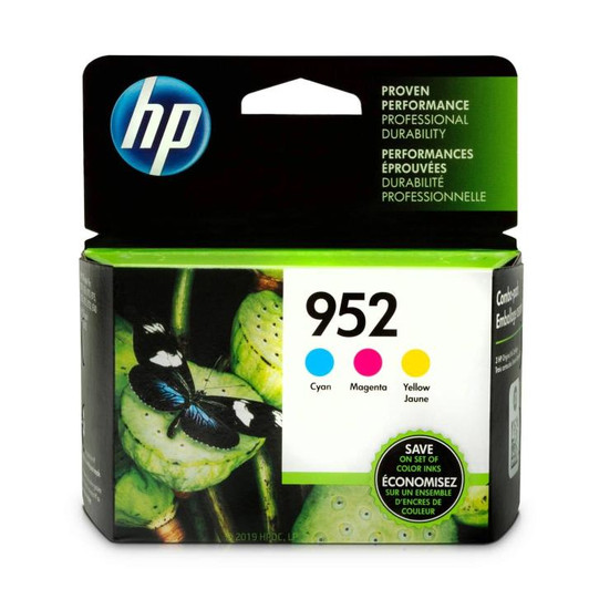 HP 952 Cyan, Magenta, Yellow Ink Cartridges 3 pack Approx700 pages yield