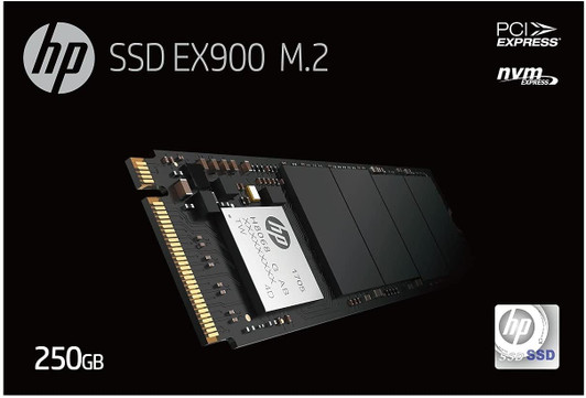 HP EX900 M.2 250GB PCIe 3.0 x4 NVMe 3D TLC NAND Internal SSD