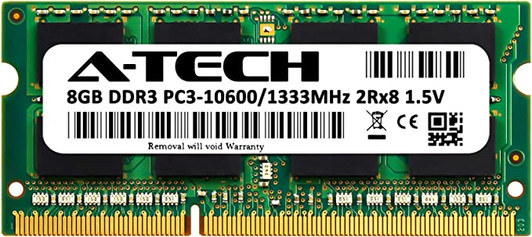 8GB DDR3 1333Mhz Dual Voltage 1.35V / 1.5V PC3 Sodimm Memory RAM