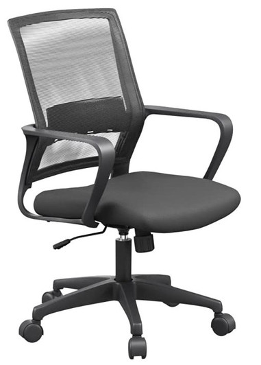 Mesh Desk Chairs with Wheels and Diamond Shaped Armrest
