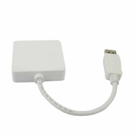 Displayport to HDMI, VGA & DVI Adapter with 3.5mm Audio Jack