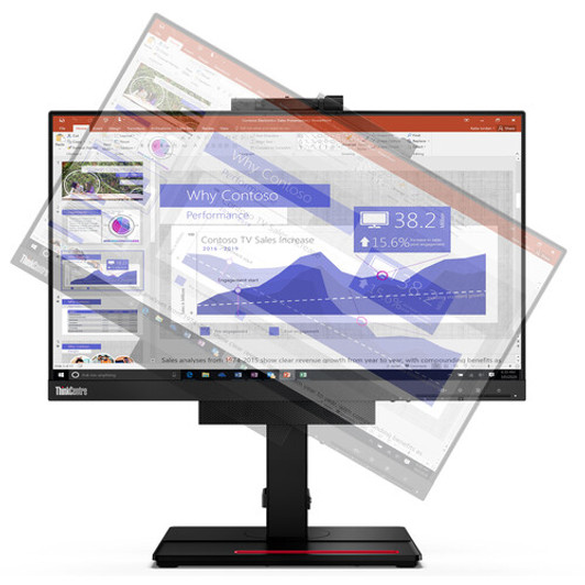 Lenovo 21.5" AIO Monitor with Webcam, Speaker and Mic