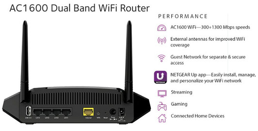 Netgear AC1600 Dual Band Smart Gigabit Wireless Router