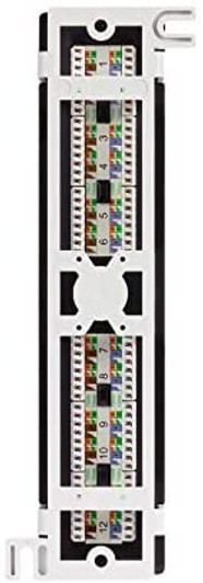 12 Port Cat6 Mini Patch Panel 110 punch type mounting bracket included