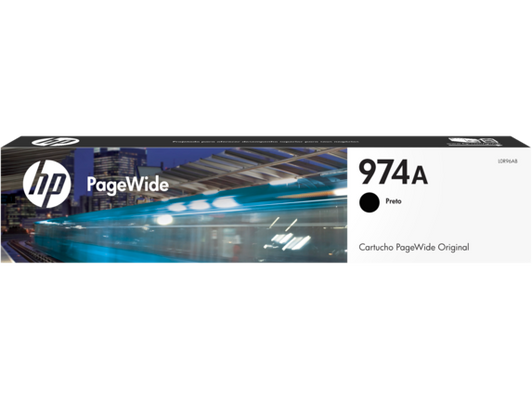 HP 974A Black Ink Cartridge Approximate 3,500 pages yield