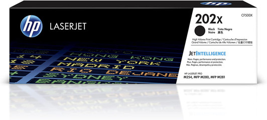 HP 202X Black Toner Cartridge Approximate 3,200 pages yield