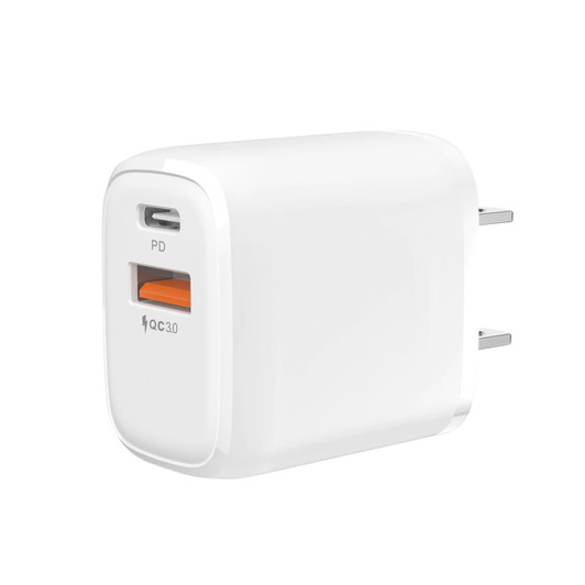 Olesit White Dual Port Type C & USB A 20W Fast Wall Charger Adapter