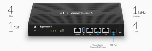 Ubiquiti EdgeRouter 4, ER-4, 3 Gigibit Port, 1SFP