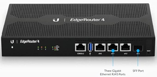 Ubiquiti EdgeRouter 4, ER-4, 3 Gigibit Port, 1SFP