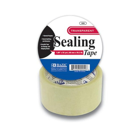 BAZIC 1.88" X 54.6 Yards Clear Packing Tape